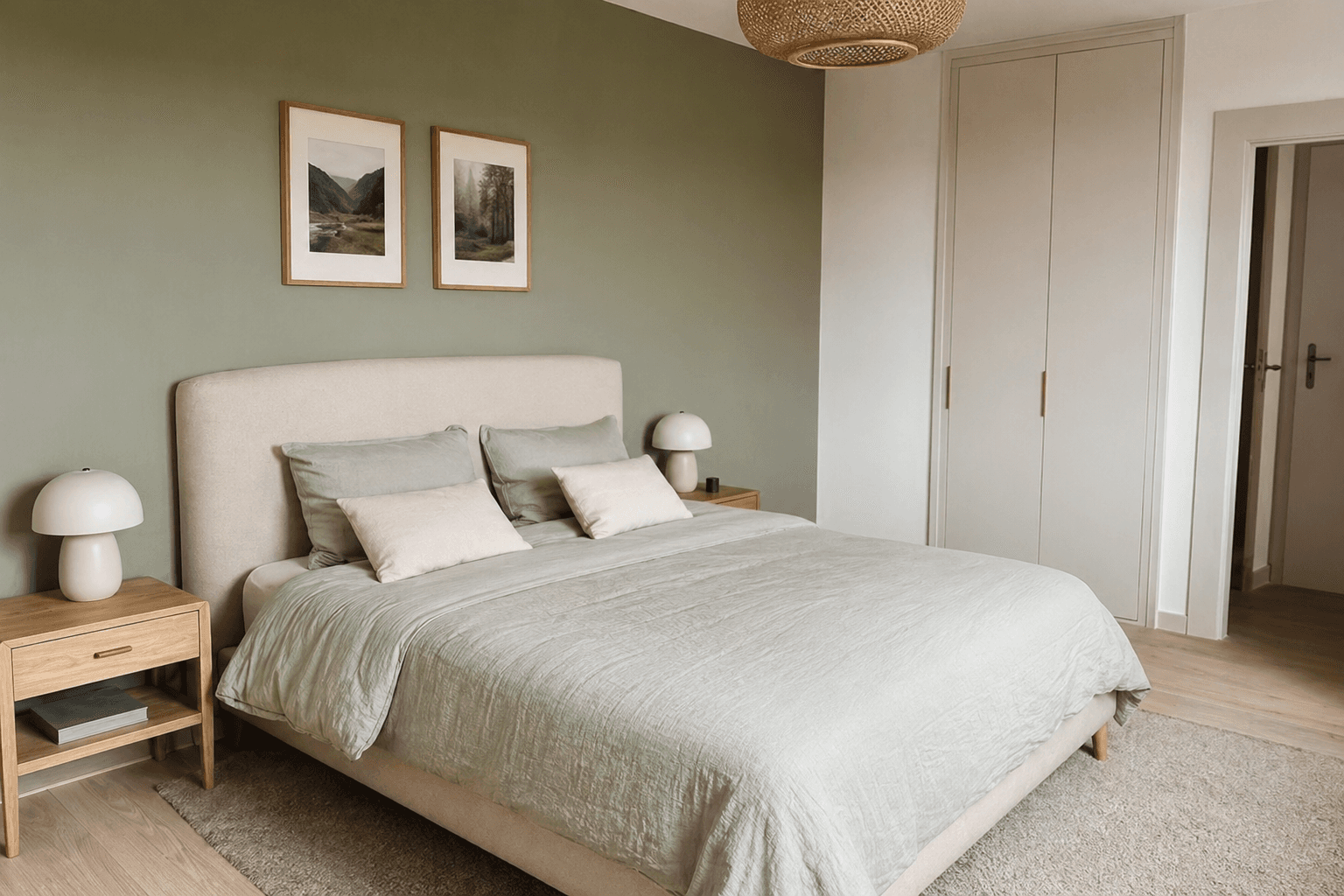 Chambre parentale rénovée à Puteaux