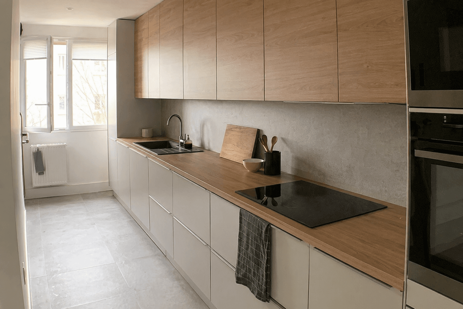 Cuisine rénovée appartement Paris