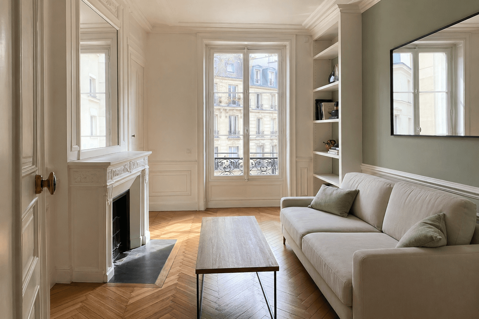 Maison en cours de rénovation énergétique avec isolation extérieure et échafaudages
